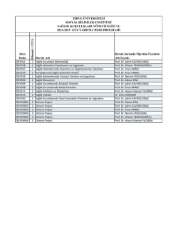 Ders Kodu D ön emi ( 1/2/3 ) Dersin Adı Dersin Sorumlu Öğretim