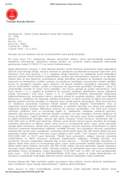 Eğitim Seminerleri ile İlgili Sayıştay Temyiz Kurulu Kararı - 2