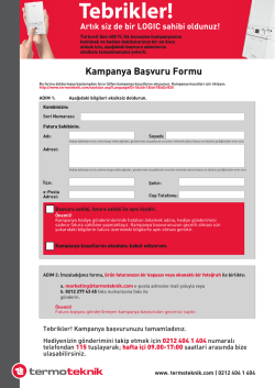 Kampanya Başvuru Formu