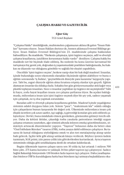 &ccedil;alışma hakkı ve gazetecilik