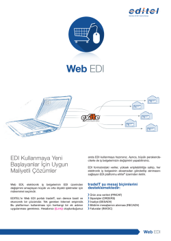 Bilgi broşürü: Web EDI