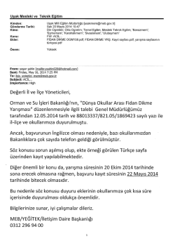 Uşak Mesleki ve Teknik Eğitim - Uşak Milli Egitim M&uuml;d&uuml;rl&uuml;ğ&uuml;