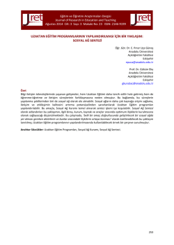 23.U&ccedil;a G&uuml;neş - Eğitim ve &Ouml;ğretim Araştırmaları Dergisi