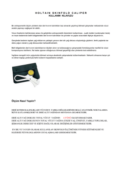 H O L T A I N   S K I N F O L D   C A L I P E R &Ouml;l&ccedil;&uuml;m Nasıl Yapılır?
