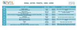 MODA - GIYIM - TEKSTIL - DERI - K&Uuml;RK