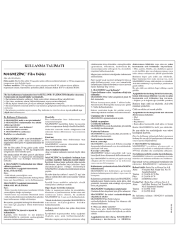 MAGNEZİNC&reg; Film Tablar