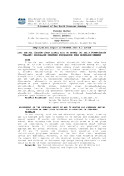 NWSA-Education Sciences Status : Original Study ISSN: 1306