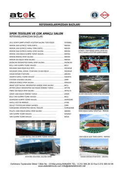 spor tesisleri ve &ccedil;ok ama&ccedil;lı salon