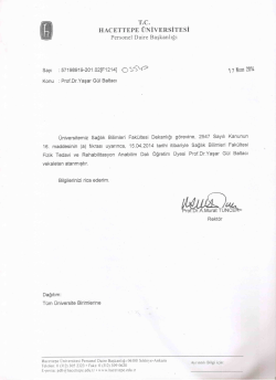 Dekan Ataması - Hacettepe &Uuml;niversitesi Personel Dairesi Başkanlığı