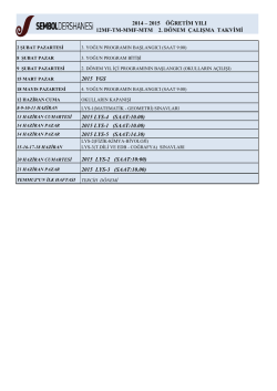 2014-2015 1.D&Ouml;N &Ccedil;ALIŞMA PRG - Sembol Dershanesi, Ankara