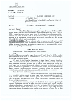 T.c. vAN 3. iDARE MAHKEMESI