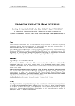 ege b&ouml;lgesi kruvaziyer liman yatırımları