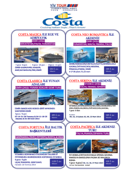 costa magıca ıle ege ve adrıyatık costa neo romantıca ile akdeniz