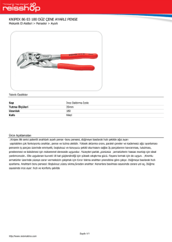KNIPEX 86 03 180 D&Uuml;Z &Ccedil;ENE AYARLI PENSE