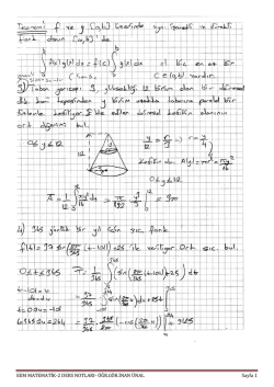 EEM MATEMATİK-2 DERS NOTLARI- &Ouml;ĞR.G&Ouml;R.İNAN &Uuml;NAL Sayfa 1