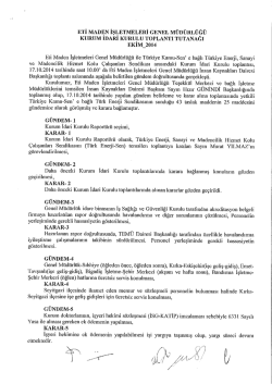 ETİ MADEN İŞLETMELERİ GENEL M&Uuml;D&Uuml;RL&Uuml;Ğ&Uuml; - T&uuml;rk Enerji-Sen