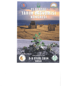 11. Ulusal Tarım Ekonomisi Kongresi
