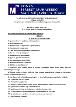 iş ve sosyal g&uuml;venlik mevzuatı uygulamaları