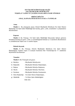 FEN İŞLERİ DAİRESİ BAŞKANLIĞI