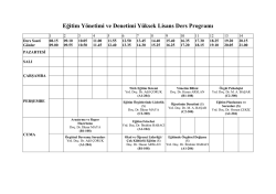 EYD Ders Programlari