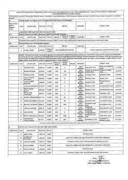 ADANA İLİ 24 EKİM 2014 TARİHİNDE YAPILACAK oLAN AİLE