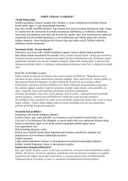 NARSİZM - Sosyal Hizmet Uzmanı