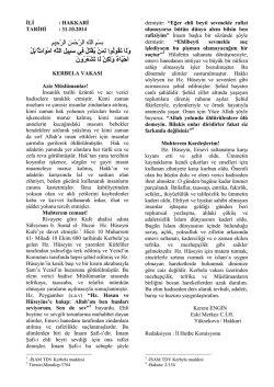 31.10.2014 KERBELA VAKASI Aziz M&uuml;sl&uuml;manlar!