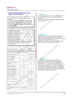 K&uuml;meler 3.B&ouml;l&uuml;m - 11.sınıf mat &ccedil;&ouml;z&uuml;m videoları