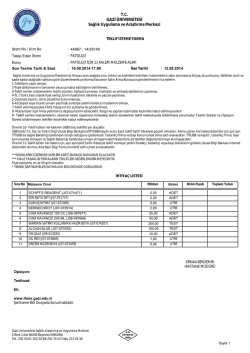 T.C. GAZİ &Uuml;NİVERSİTESİ Sağlık Uygulama ve Araştırma Merkezi