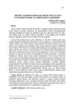 M&Uuml;ZİK YAZISININ NESİLLER ARASI YOLCULUĞU: NAY&Icirc;