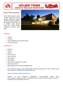 Konut Paket Sigortası