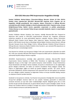 Etkinlik raporunu g&ouml;rmek i&ccedil;in tıklayınız. - ipc