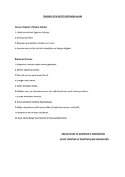 tehlikeli atık geçici depolama - Çevre ve Şehircilik Bakanlığı