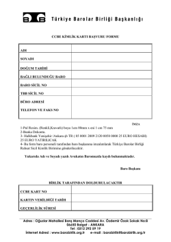 CCBE KİMLİK KARTI BAŞVURU FORMU 1