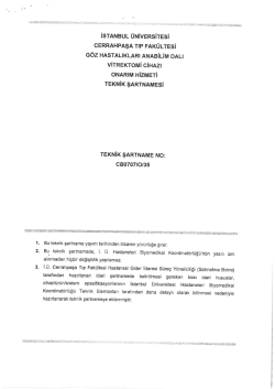 İSTANBUL &Uuml;NİVERSİTESİ cERRAHPAşA TıP FAK&Uuml;LTESİ G&ouml;z