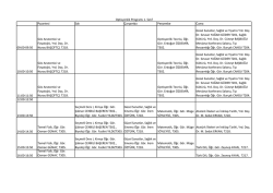 Pazartesi Salı &Ccedil;arşamba Perşembe Cuma 09:00