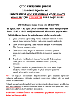 &Ccedil;YDD ESK ŞEH R ŞUBES