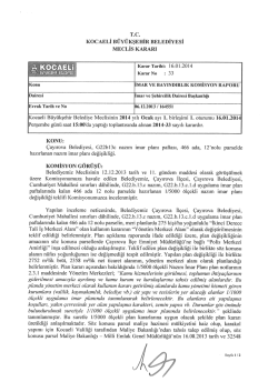 rc. KoCAELİ B&Uuml;Y&Uuml;KŞEHİR BELEDİYEsİ