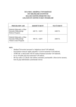 istanbul medipol &uuml;niversitesi fen bilimleri enstit&uuml;s&uuml; 2014