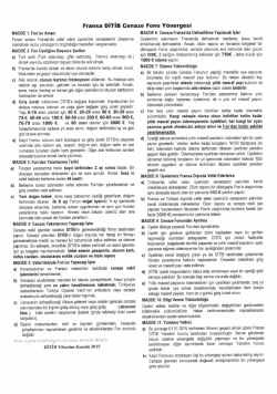 Fransa DİTİB Cenaze Fonu Y&ouml;nergesi