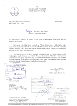 T.c. DİYARBAKIR VALİLİĞİ - Bağlar İl&ccedil;e Milli Eğitim M&uuml;d&uuml;rl&uuml;ğ&uuml;