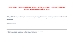 Prim &Ouml;deme G&uuml;n Sayısına G&ouml;re 24 Mayıs 2014 Tarihinde İş