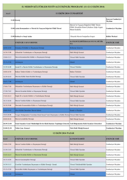 II. MERSİN KÜLTÜRLER FESTİVALİ ETKİNLİK PROGRAMI (11