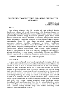 communication matter in expanding cities after migration
