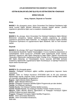 atılım &uuml;niversitesi fen edebiyat fak&uuml;ltesi eğitim bilimleri b&ouml;l&uuml;m&uuml;
