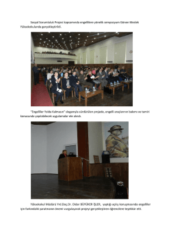 engelli - G&ouml;nen MYO - S&uuml;leyman Demirel &Uuml;niversitesi