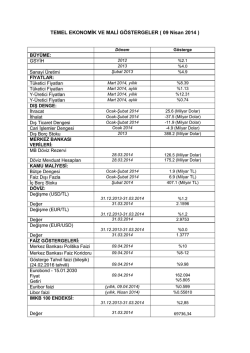 TEMEL EKONOMİK VE MALİ G&Ouml;STERGELER (30 Kasım 2007)