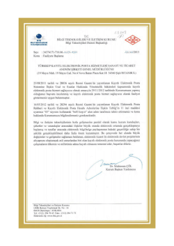 TÜRKKEP Kayıtlı Elektronik Posta Hizmet Sağlayıcı Yetki