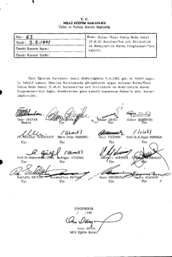 Modelistlik Kursu Programı - &Ouml;zel &Ouml;ğretim Kurumları Genel M&uuml;d&uuml;rl&uuml;ğ&uuml;