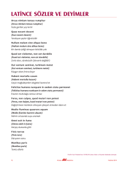 latince s&ouml;zler ve deyimler